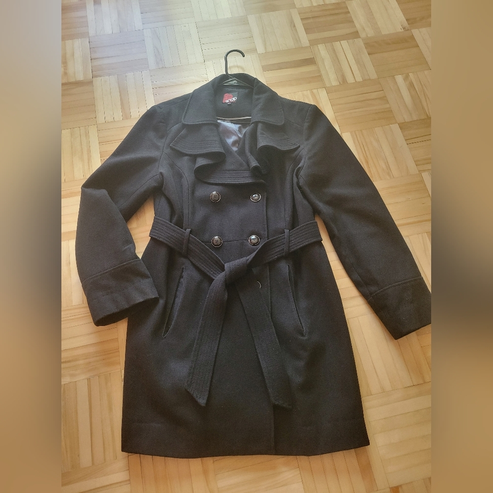 Black wool coat